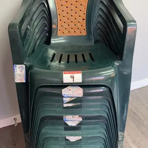 Stacking Plastic Patio Chairs with Armrests