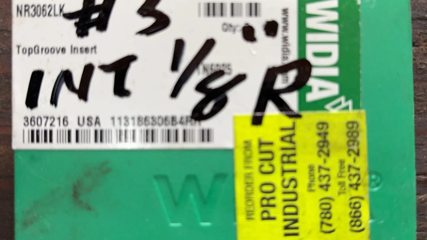 Widia NR3062LK Top Groove Carbide Inserts - Lot of 5