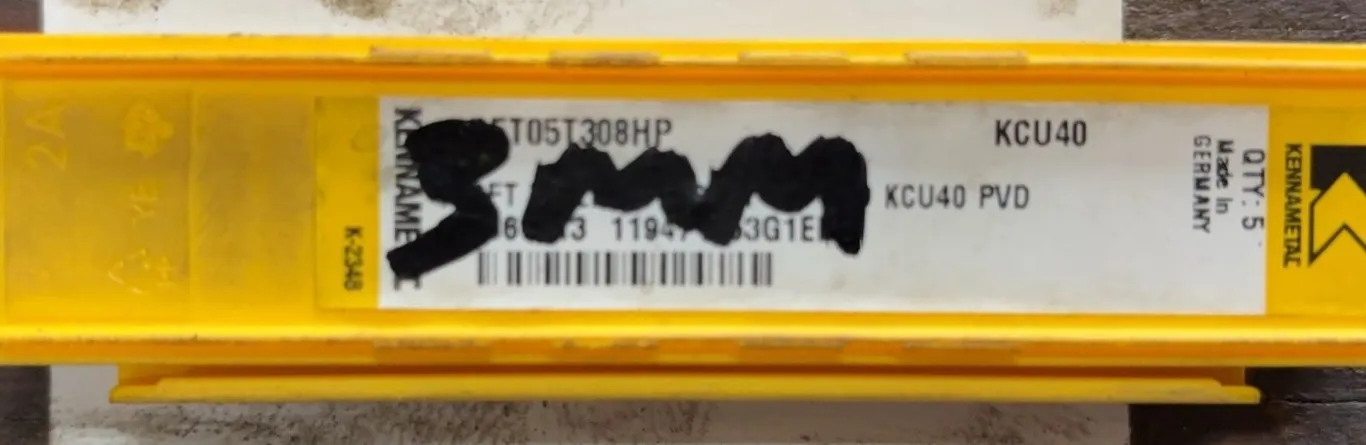 Kennametal KCU40 PVD Carbide Grooving Inserts Lot of 5