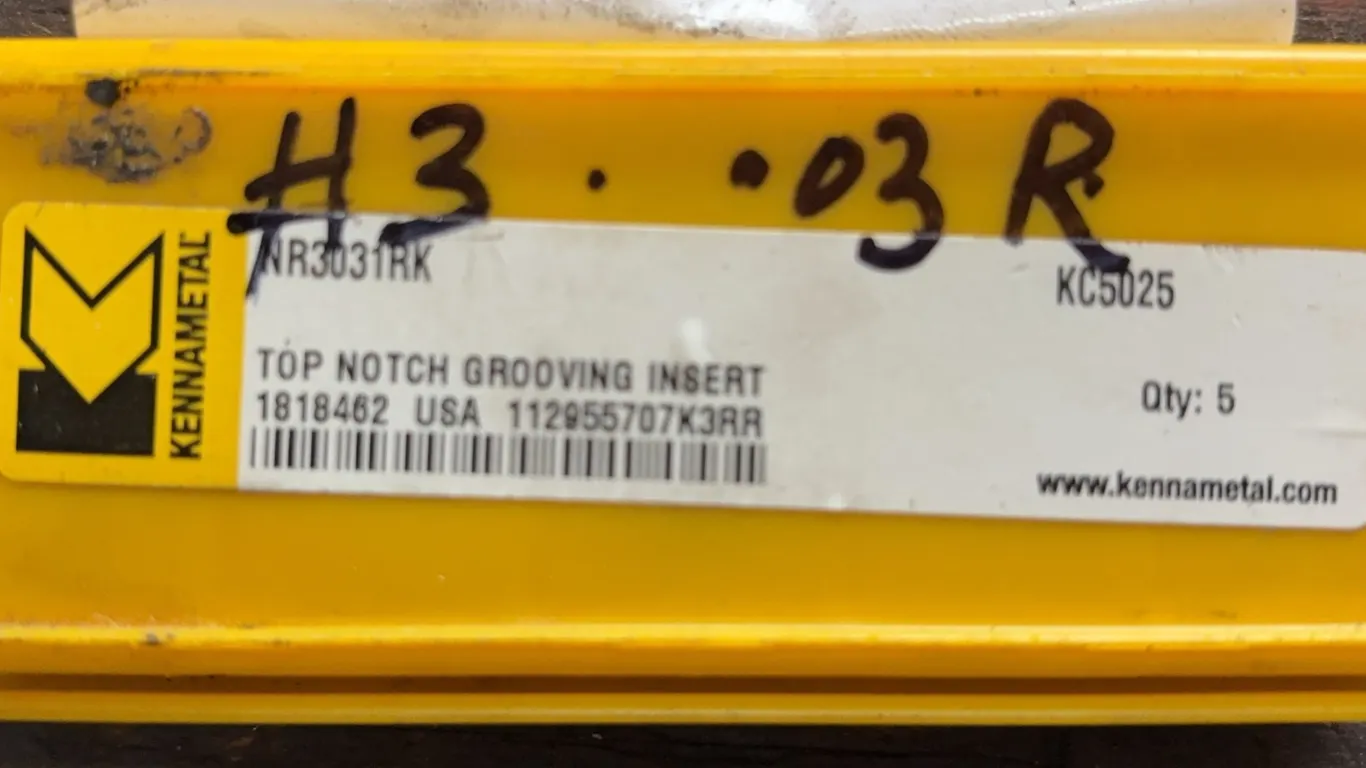Kennametal KC5025 Top Notch Grooving Inserts - Lot of 5