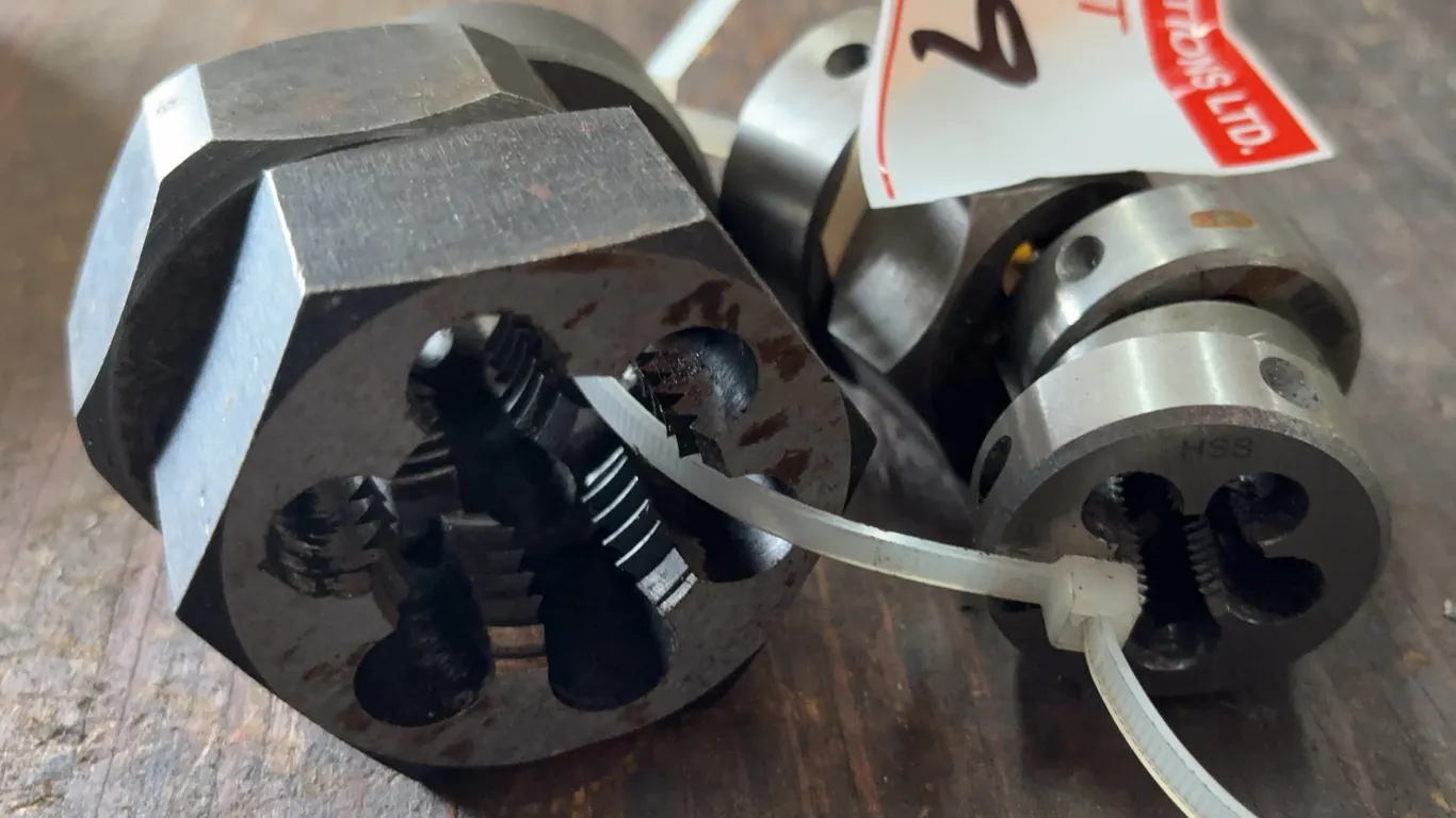 Lot of Hex & Round Threading Dies