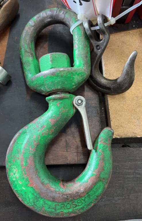 Crosby Swivel Hoist Hook with Safety Latch & Grab Hook