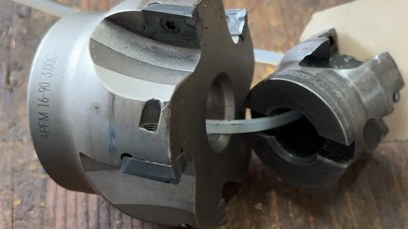 Lot of 2 Carbide Insert Face Mill Cutter Heads