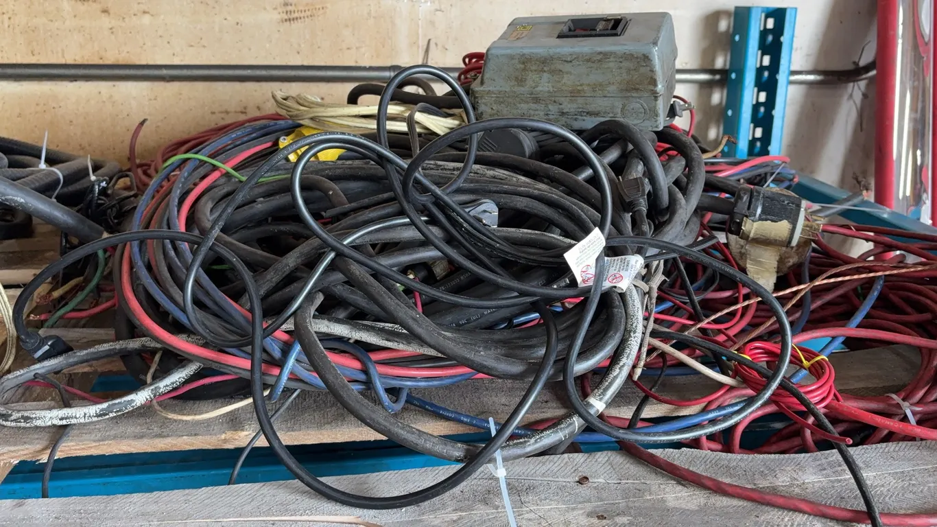 Bulk Electrical Wire & Power Cord Lot | Assorted Cable, Plugs & Wiring