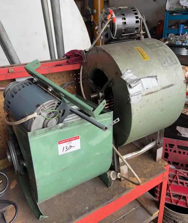 Industrial Exhaust Fan Lot | Dual Air Handling Blowers with Motors