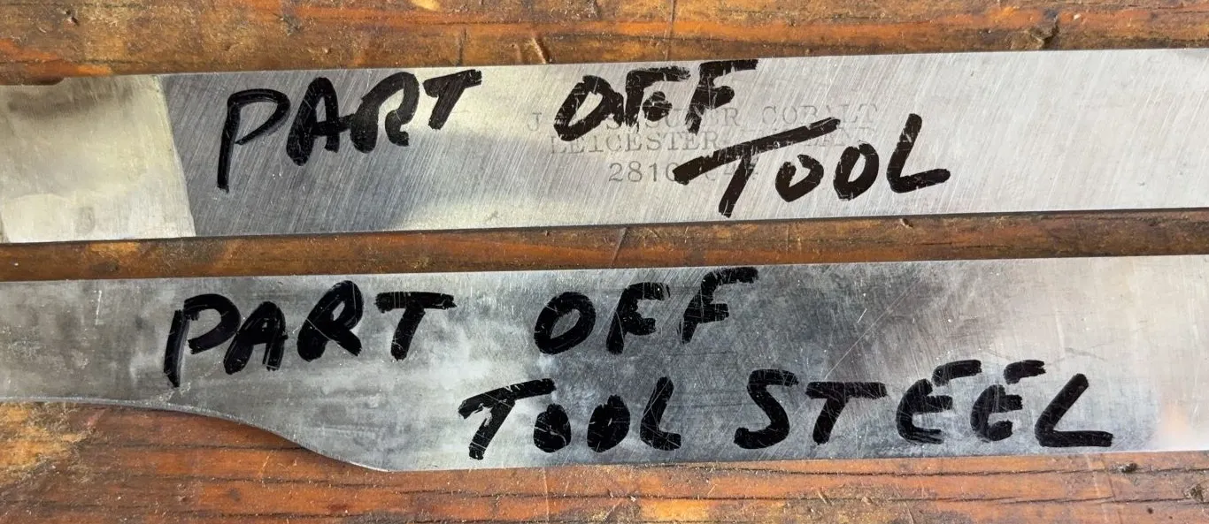 Lot of 2 Lathe Parting Tools | HSS Machine Shop Cutting Tools