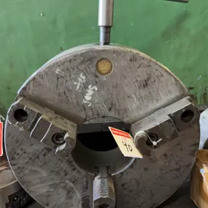 15-1/2" 3-Jaw Manual Lathe Chuck, 5.315" Bore, Master & Top Jaws Included