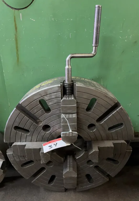 20" 4-Jaw Independent Lathe Chuck with Reversible Hard Jaws & 4.930" Bore