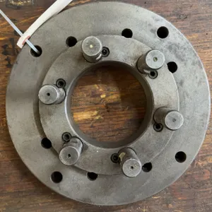 10" Lathe Back Plate with 4" Bore and 6 Mounting Studs