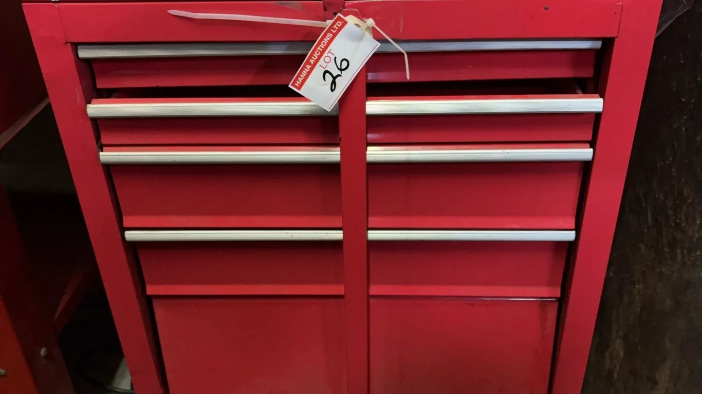 Rolling Metal Tool Cabinet with Multiple Drawers & Lower Storage Compartment
