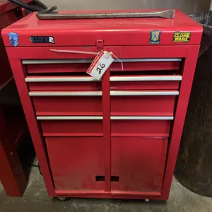 Rolling Metal Tool Cabinet with Multiple Drawers & Lower Storage Compartment