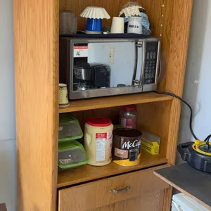 Storage Cabinet with Danby Microwave