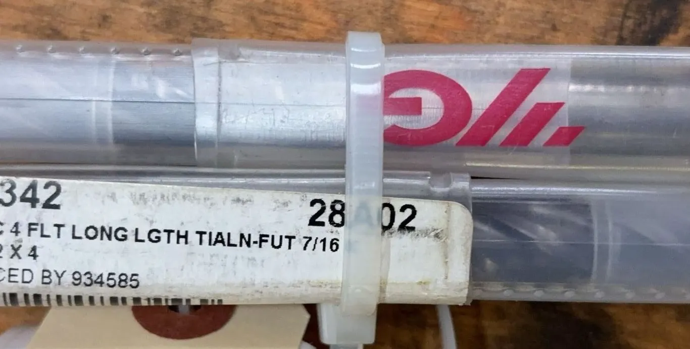 Lot of 2 YG-1 7/16" 4-Flute Long Length Solid Carbide End Mills