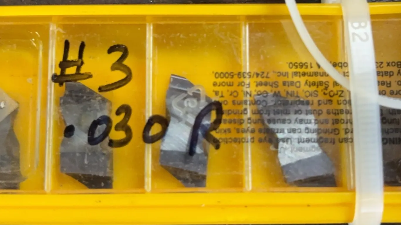 Lot of 5 Carbide Grooving Inserts .030" Width