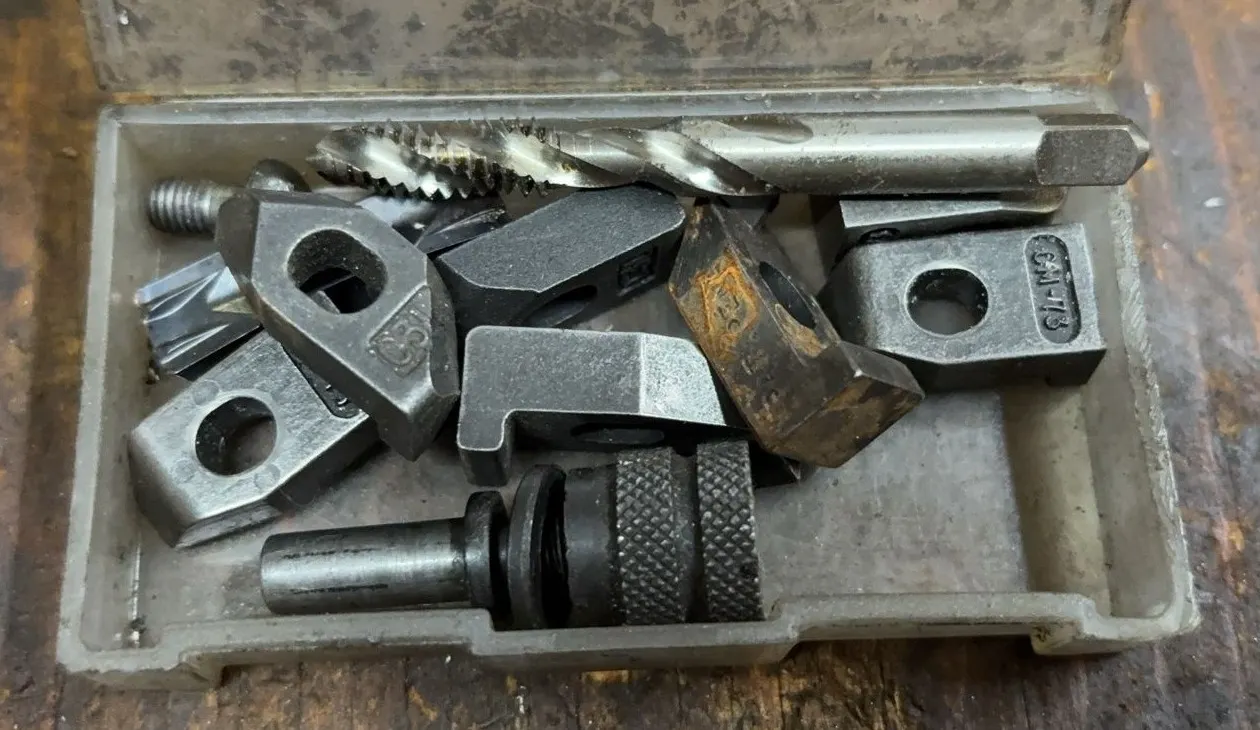 Machinist Tooling Lot w/ Cutters, Clamps & Tool Holder Parts