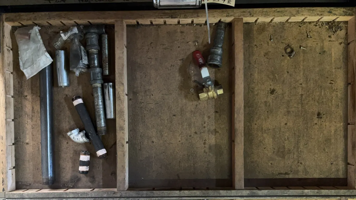 Assorted Pipe Nipples, Valve, Fittings & Machine Shop Parts Lot