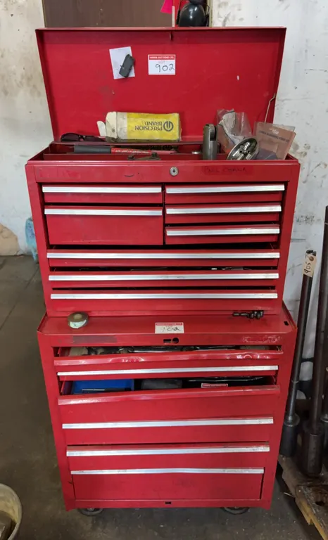 Craftsman Rolling Tool Chest with Top Box & Assorted Contents Lot