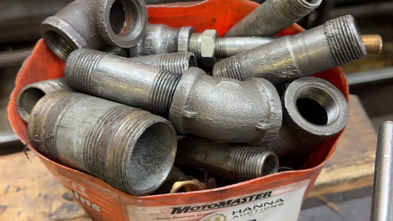 Galvanized Pipe Nipples, Elbows & Threaded Fittings Assortment Lot