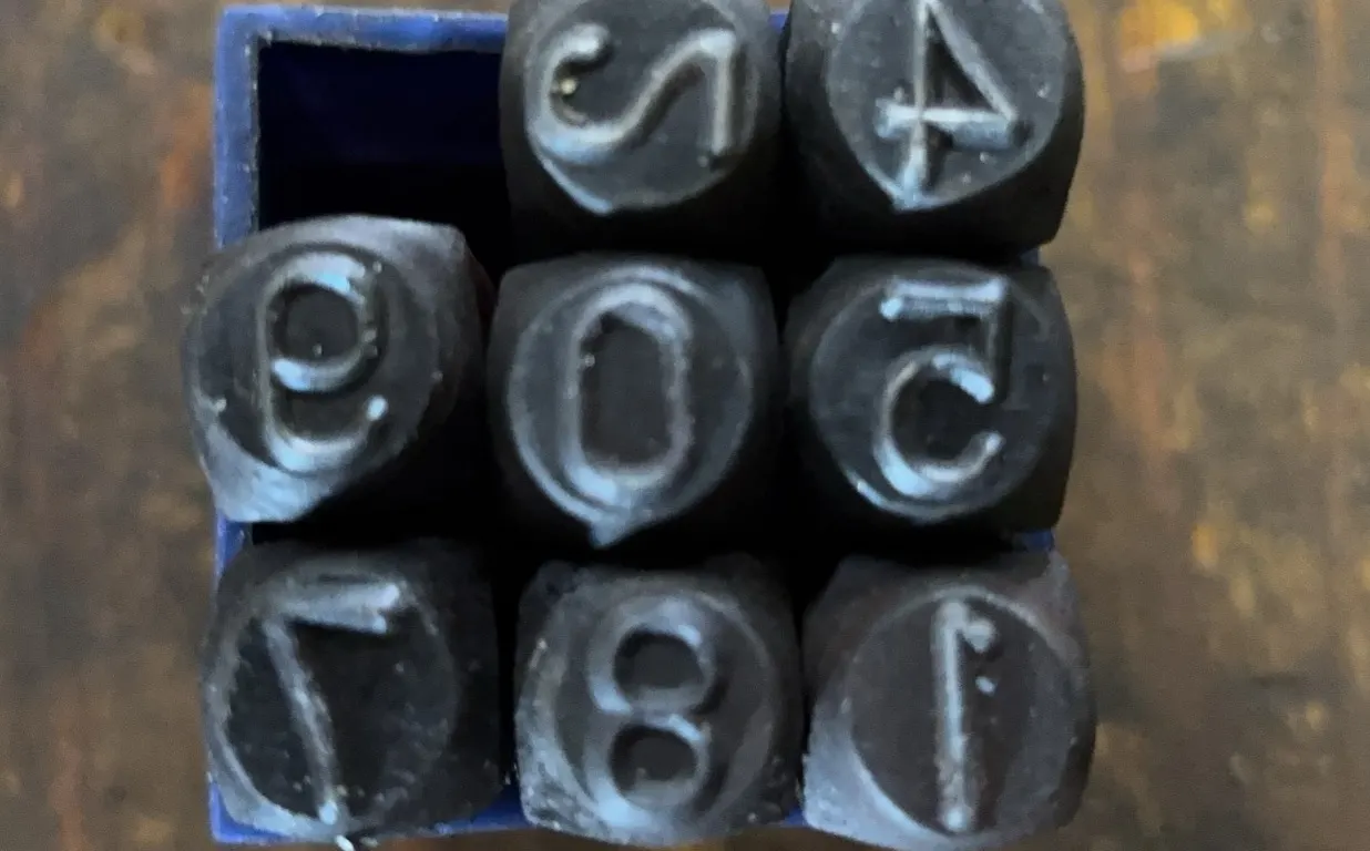 Steel Number Punch Set