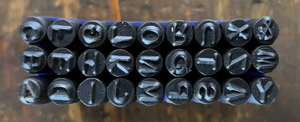 Steel Letter Punch Set