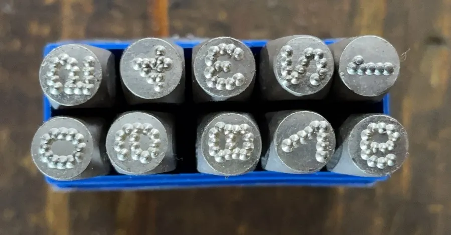 Steel Number Punch Set