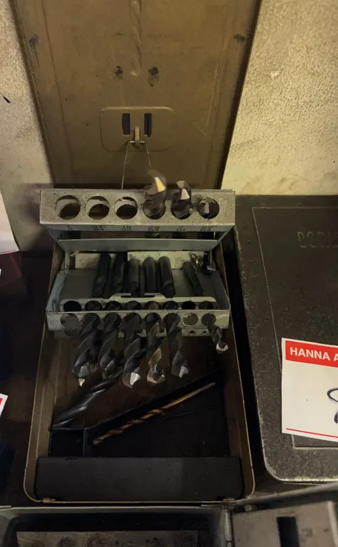 Metal Storage Cases with Assorted Drill Bits Lot