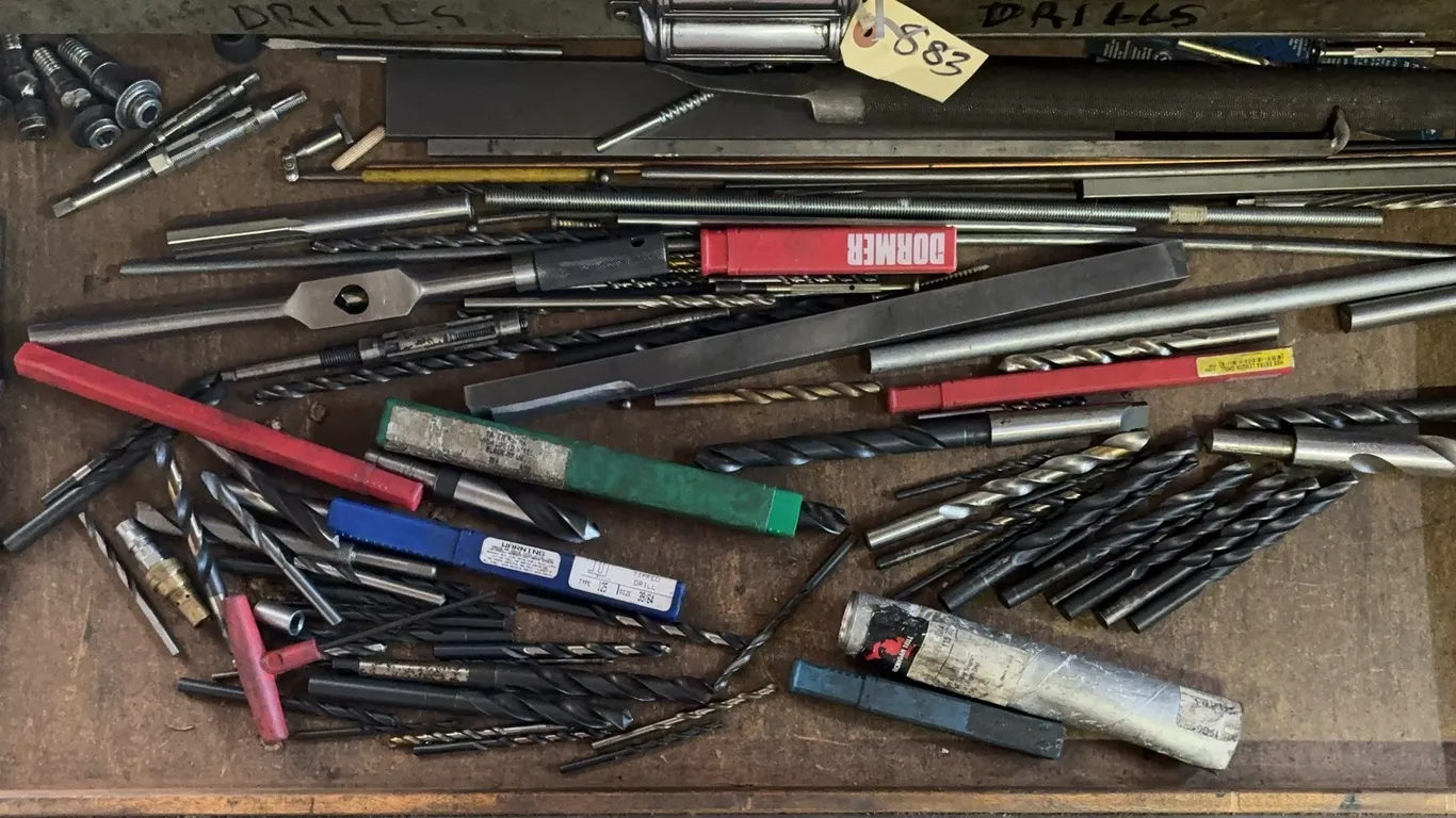 Assorted Drill Bits, Files, Reamers, Taps & Machine Shop Tooling Lot