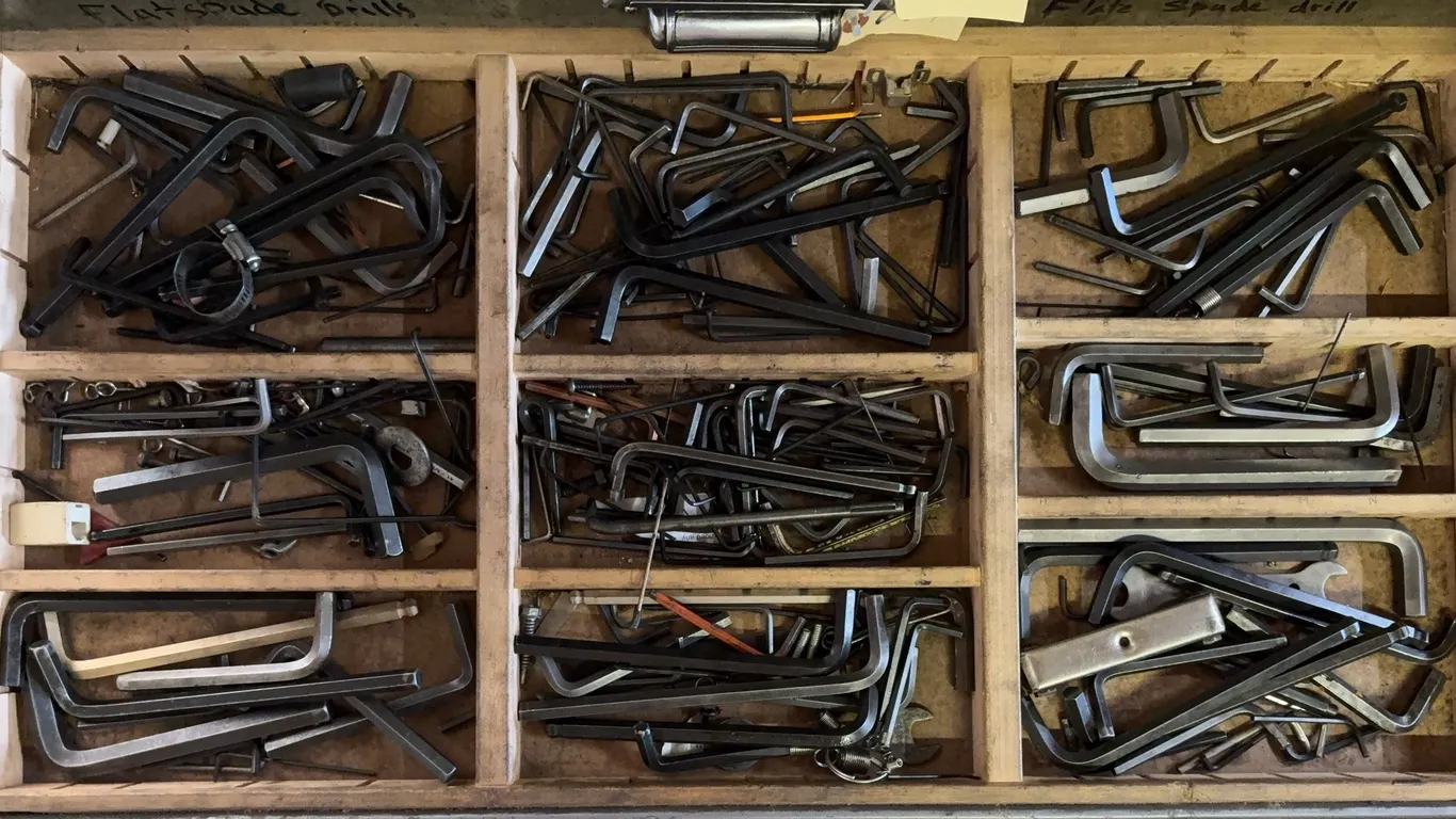 Assorted Allen Keys, Hex Keys & Machine Tool Adjustment Wrench Lot