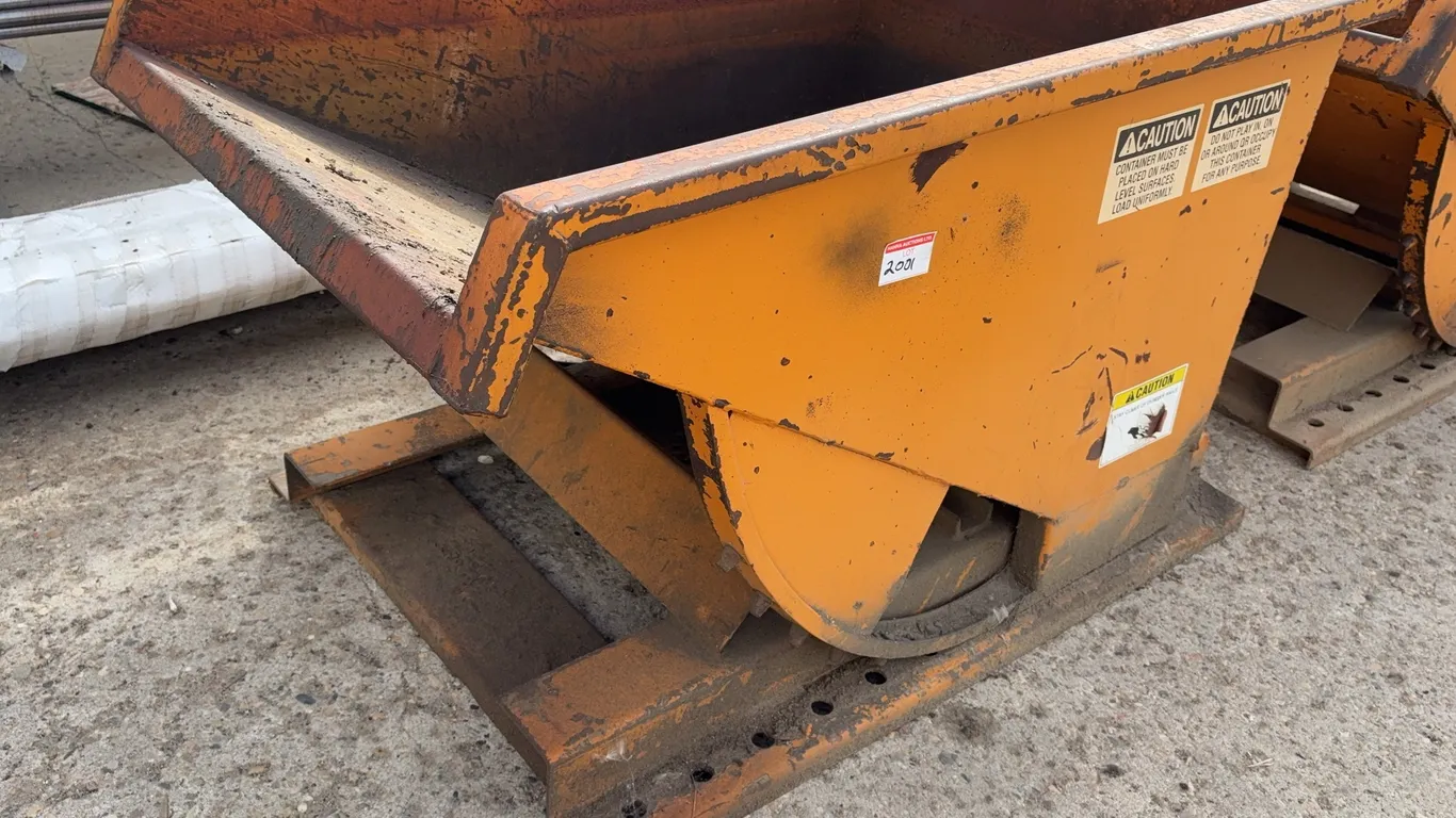Heavy-Duty Self-Dumping Hopper Bin - Forklift Dumping Scrap & Material Container