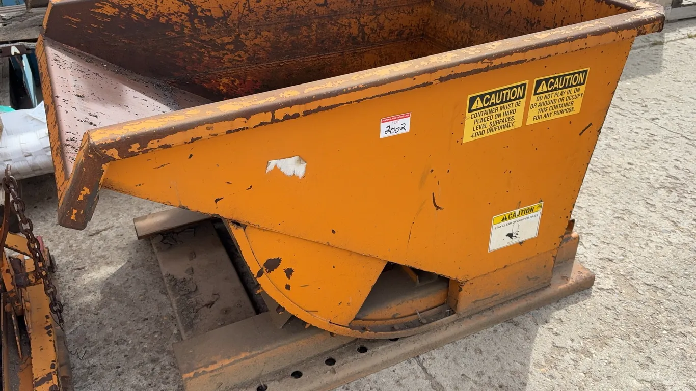 Heavy-Duty Self-Dumping Hopper Bin - Forklift Dumping Scrap & Material Container