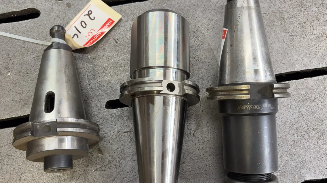 CAT50 Tool Holder Lot with Parlec C50-10SC3 Side Lock Holder & Adapters