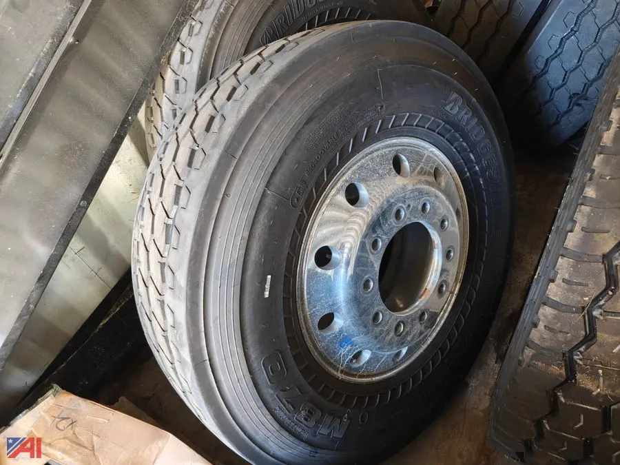 (8) Alcoa 315/80R22.5 10 Lug Wheels, New/Old Stock