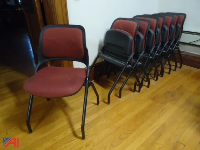 (8) Red Folding Chairs