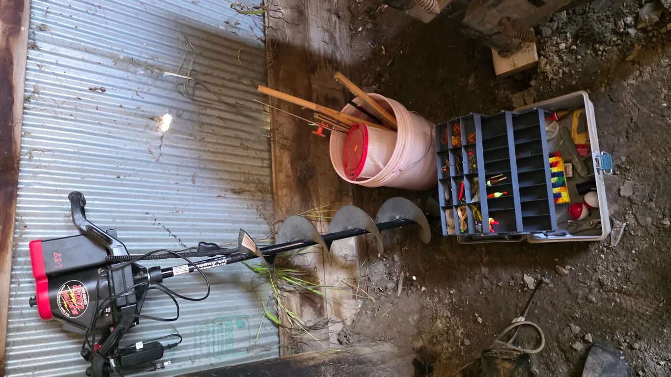 Electric Ice Auger and Misc Tackle, Untested