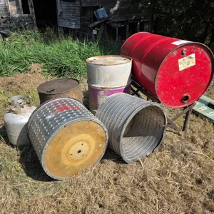 Barels, Stand, Cyclo Planters Seed Drums