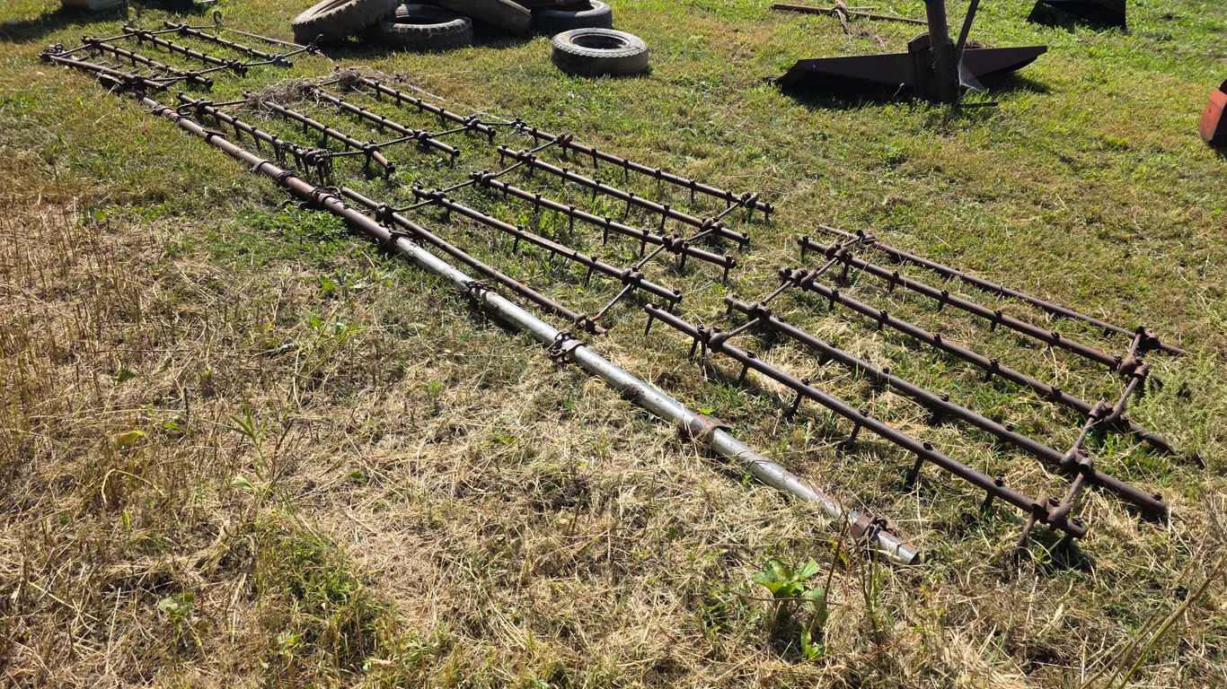 (4) 52” – 5 Bar Spike Tooth Drags with Evener, Buying All for One Money