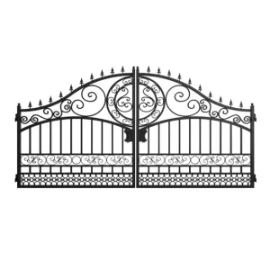 GREATBEAR 14' Dual Swing Iron Gate Plain FG-GT-P14~New!