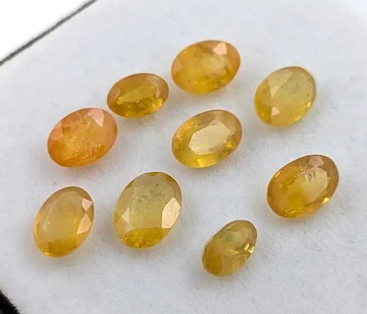 8.78 CT CERTIFIED KASHMIR YELLOW SAPPHIRE GEMSTONE PARCEL ($5,350 APPRAISAL)