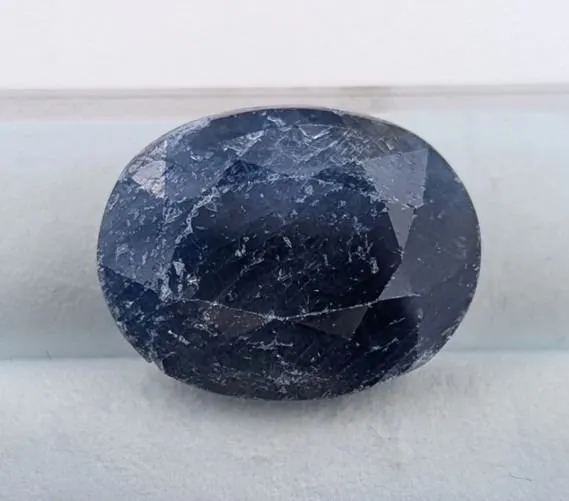 14.57 CT CERTIFIED MIDNIGHT BLUE SAPPHIRE GEMSTONE ($5,050 APPRAISAL)