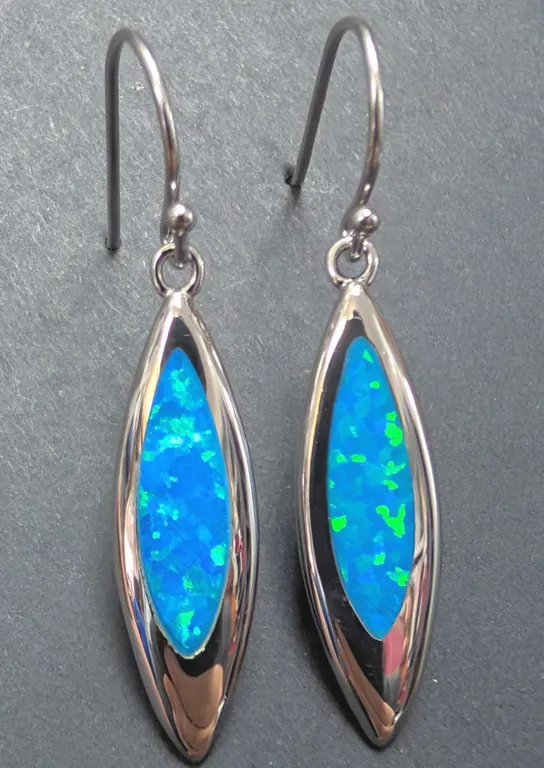 SILVER(4.46G), OPALITE (2.1CT) EARRING, SUGGESTED RETAIL VALUE $200