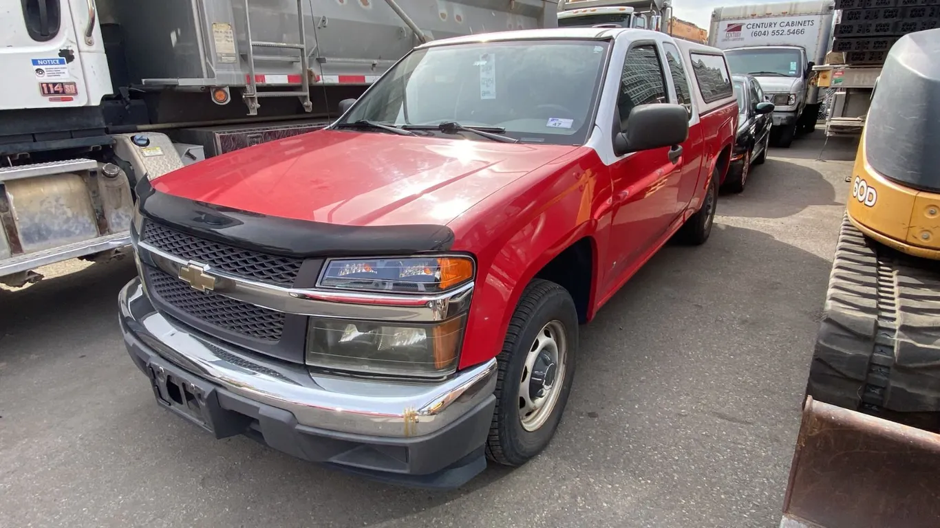 2008 CHEVROLET COLORADO LS, 4DR CREW CAB PICKUP, RED, VIN 1GCCS299288189364,
