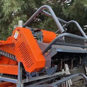 SDLOOL SL-LM1000Q ORANGE GAS POWERED REMOTE CONTROLLED FLAIL MOWER WITH 400 CC ENGINE, ELECTRIC