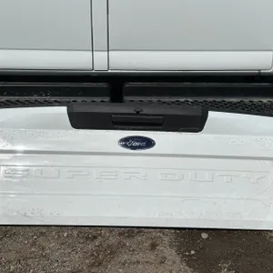 White Ford Super Duty Tailgate