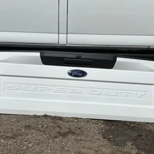 White Ford Super Duty Tailgate