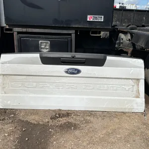 White Ford Super Duty Tailgate
