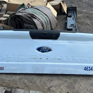 White Ford Super Duty Tailgate