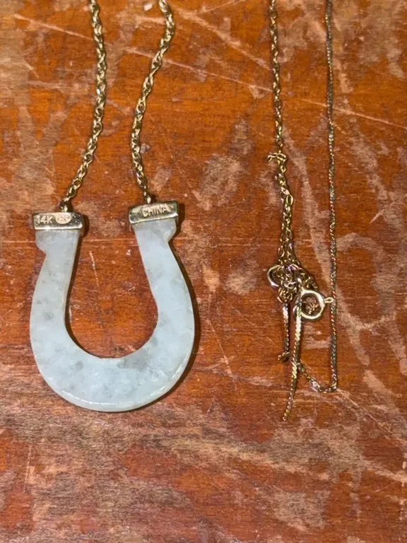 14K Yellow Gold & Jade Necklace