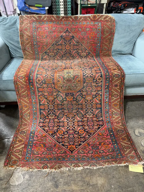 Vintage Persian-Style Handwoven Area Rug