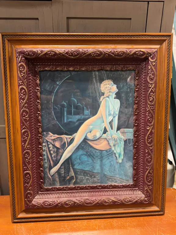 Vintage Art Deco Style Framed Glamour Print