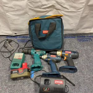 Ryobi & Makita 18V Cordless Drill Tool Lot with Chargers